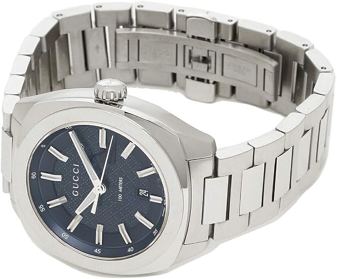 Gucci GG2570 Silver Stainless Steel Blue Dial Quartz Watch for Gents - YA142314