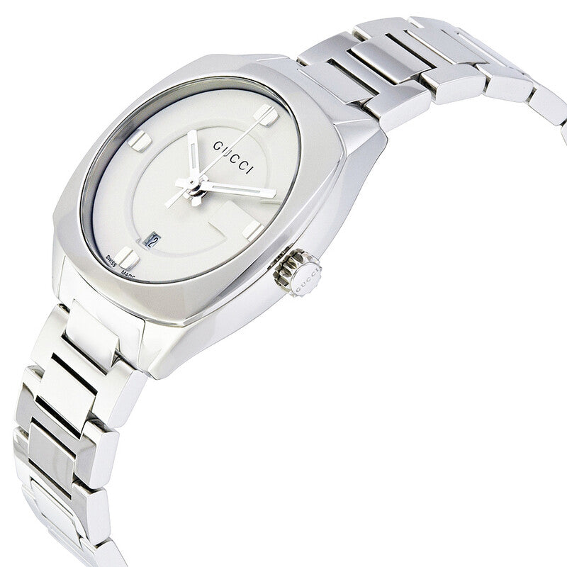 Gucci GG2570 White Dial Steel Women's Watch YA142502