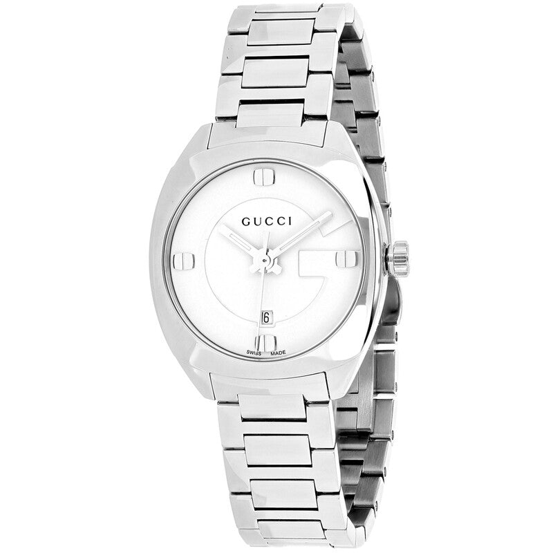Gucci GG2570 White Dial Steel Women's Watch YA142502