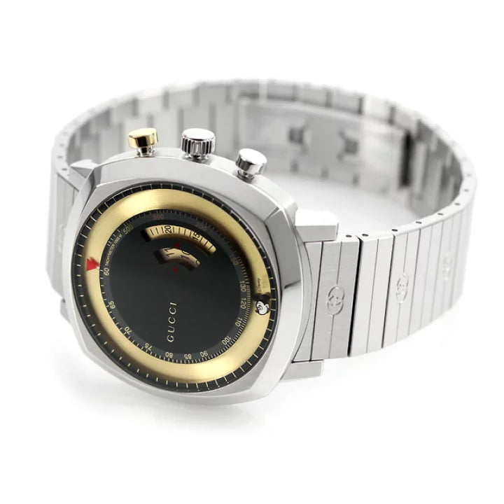 GUCCI Grip Disney Mickey Mouse 40MM QTZ SS YLW-Gold Men's Watch YA157307