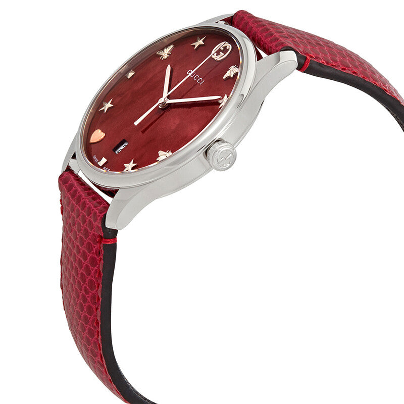 Gucci G-Timeless Cherry Red Mother of Pearl Women's Watch - YA1264041