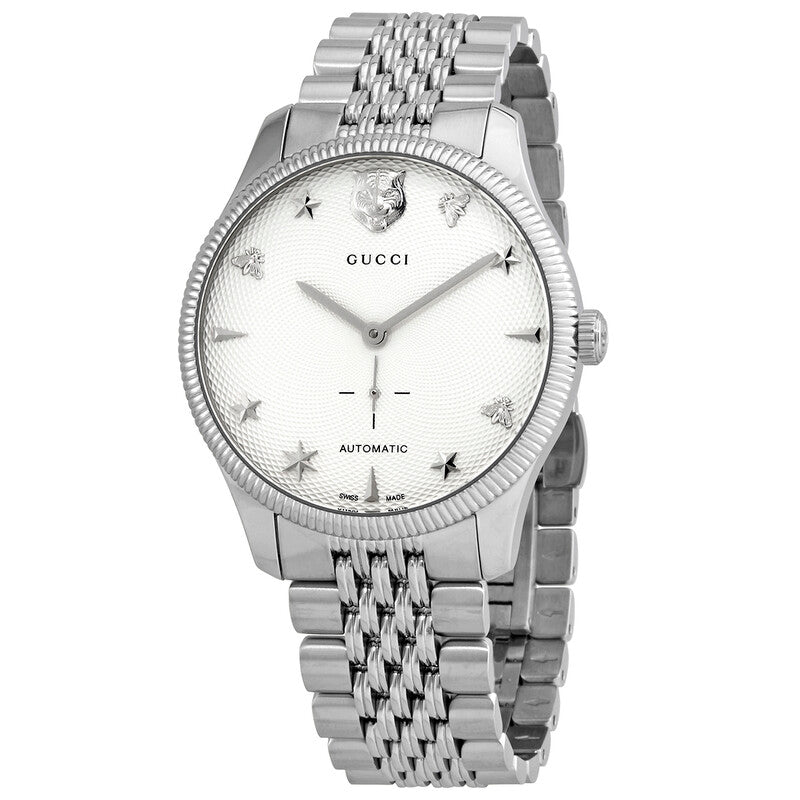 Gucci G-Timeless Automatic Silver Dial Men's Watch YA126354