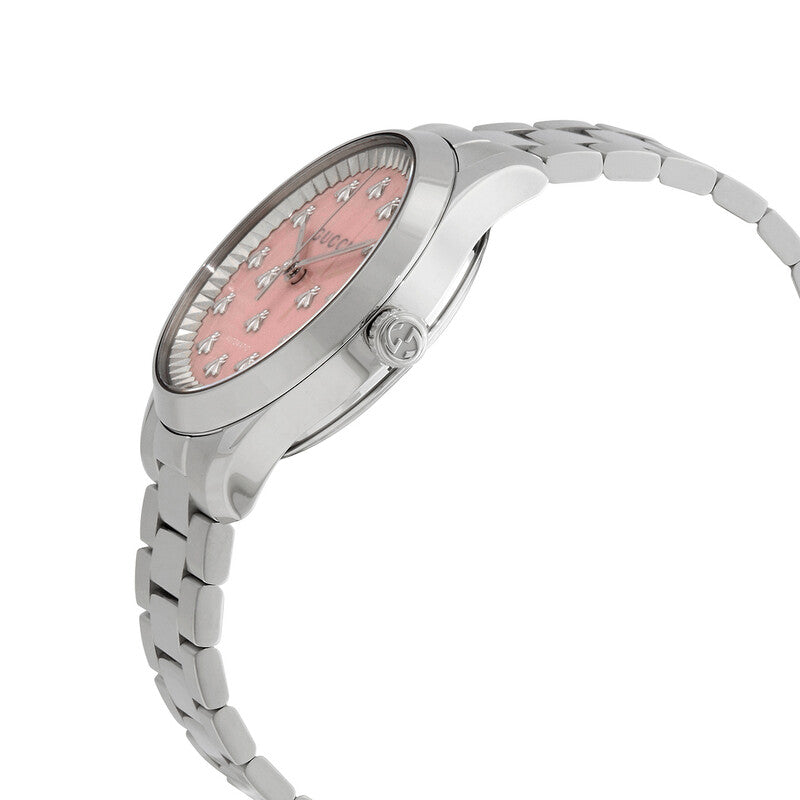 GUCCI G-Timeless 38MM AUTO S-Steel Pink Dial Women's Watch YA1264188