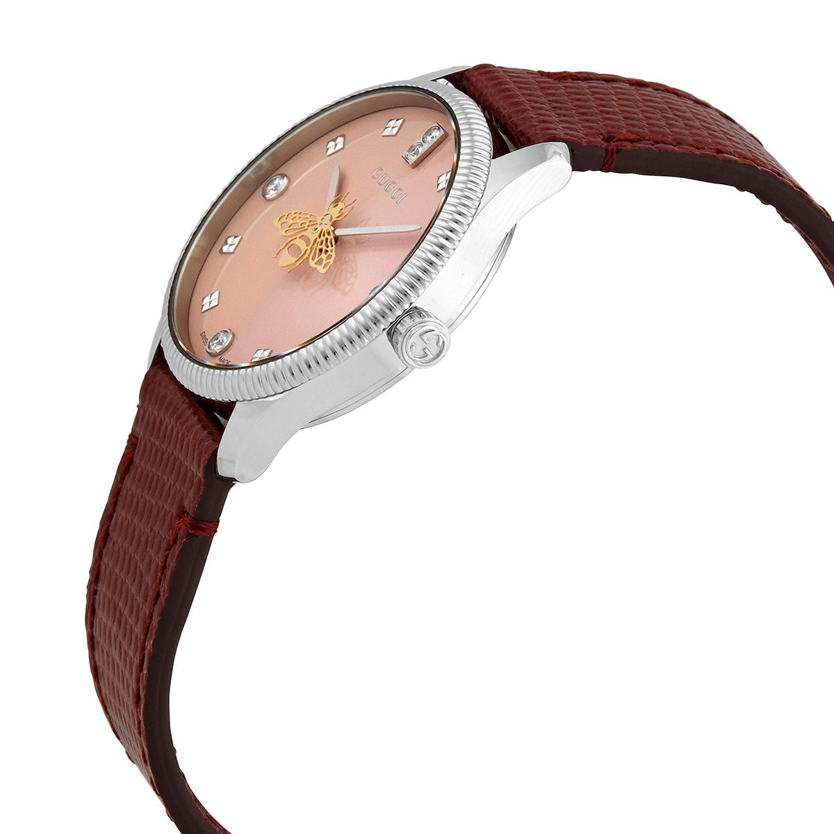 Gucci G-Timeless Quartz Pink Dial Ladies Watch YA1265017