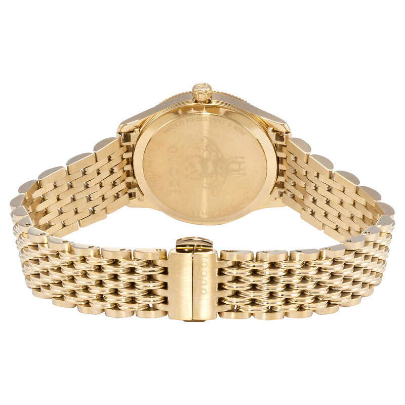 Gucci G-Timeless Quartz Silver Dial Gold Ladies Watch YA1265021