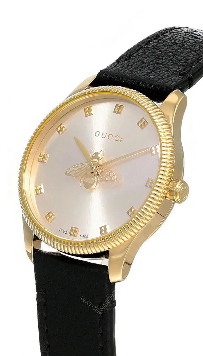 Gucci G-Timeless Quartz Silver Dial Ladies Watch YA1265023
