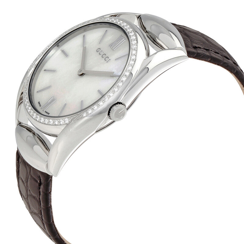 Gucci Horsebit Mother of Pearl Dial Quartz Ladies Watch YA140406