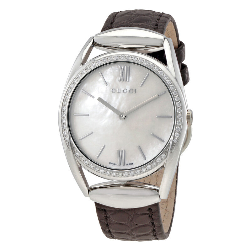 Gucci Horsebit Mother of Pearl Dial Quartz Ladies Watch YA140406