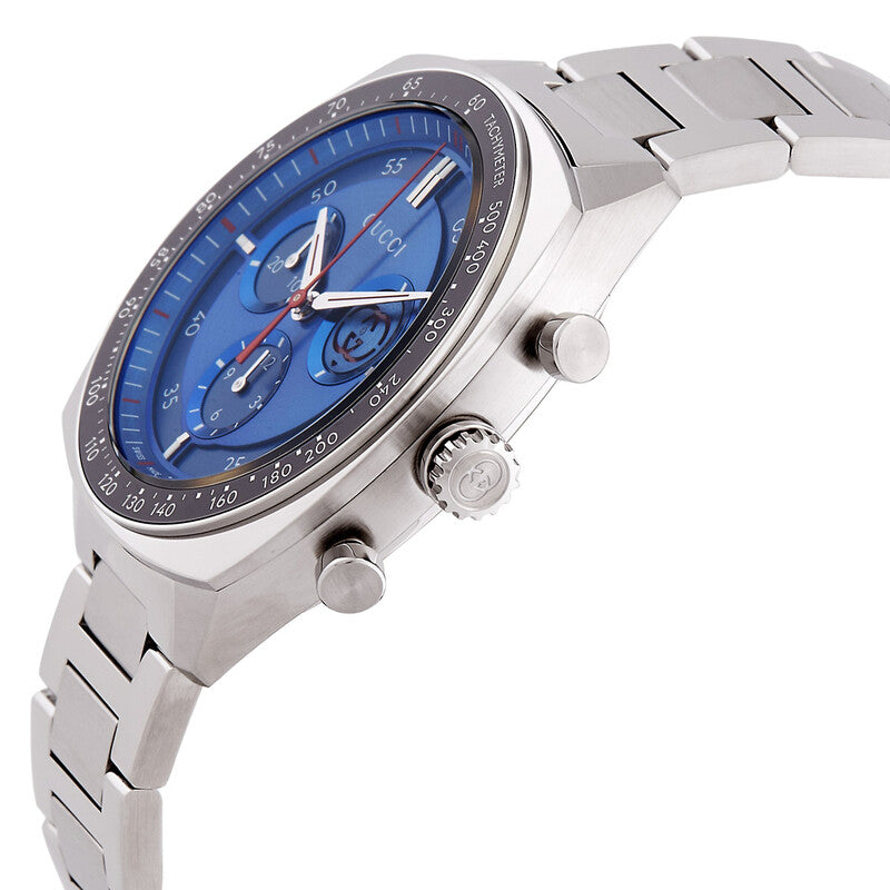 Gucci Interlocking G Chronograph Quartz Blue Dial Men's Watch YA142317