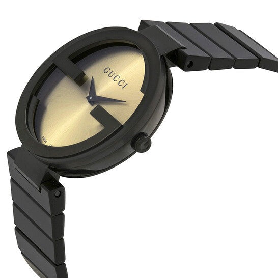 Gucci Interlocking Special Grammy Bracelet Black Ladies Watch YA133314