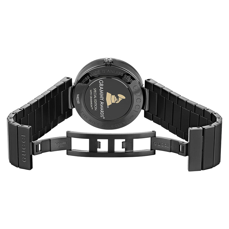 Gucci Interlocking Special Grammy Bracelet Black Ladies Watch YA133314