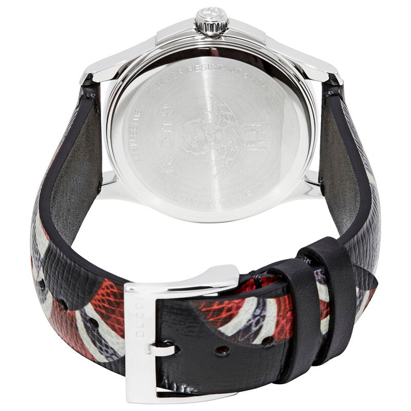Gucci Le Marche Des Merveilles Black Dial Leather Strap Women's Watch YA1264007