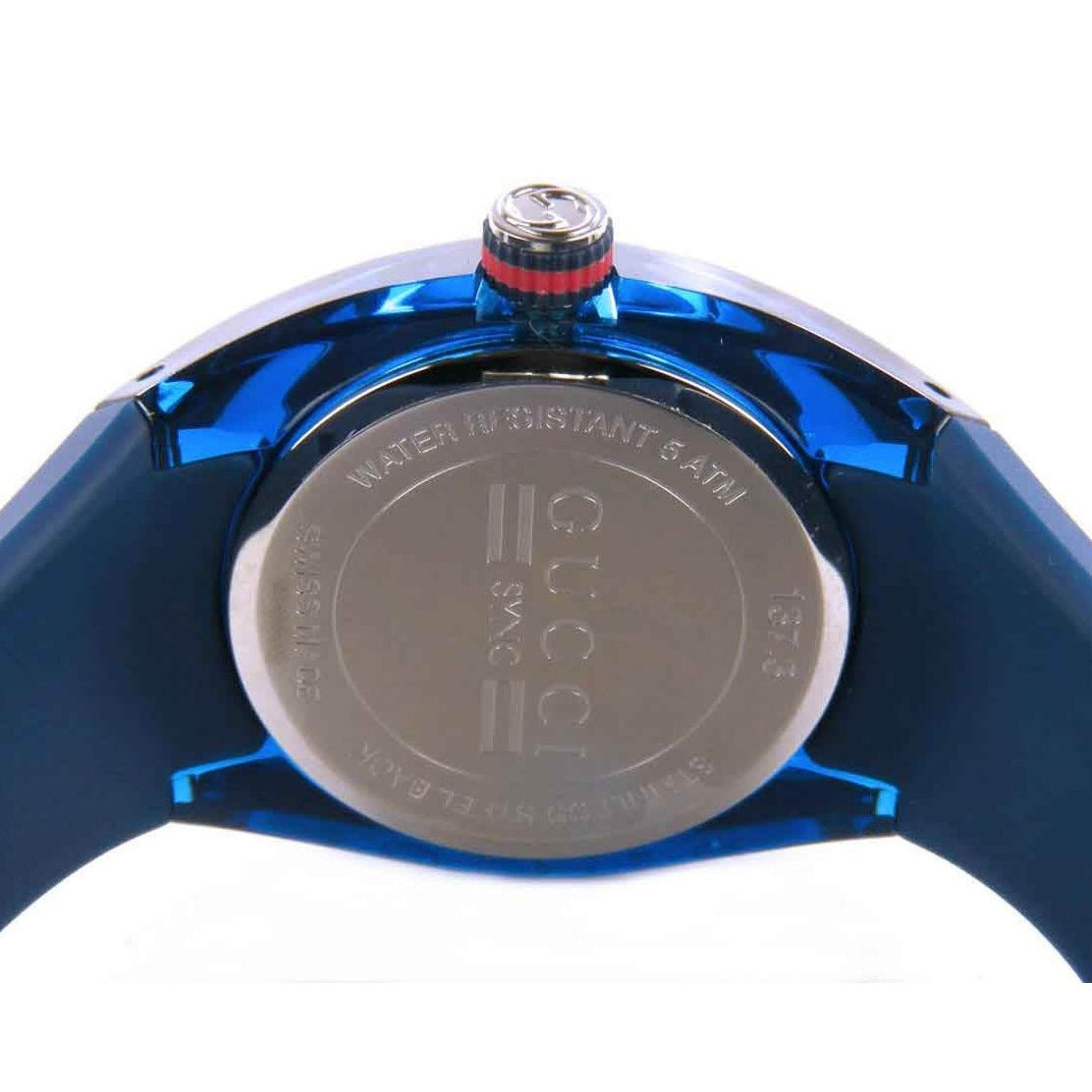 Gucci Sync L Blue Rubber Watch YA137304
