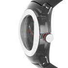 Side view of Gucci Sync watch showing case profile and pushers