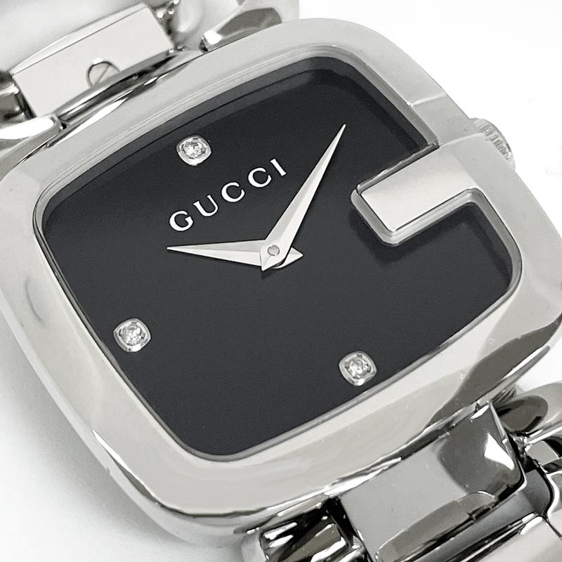 Gucci G-Gucci Quartz Black Dial Ladies Watch YA125406