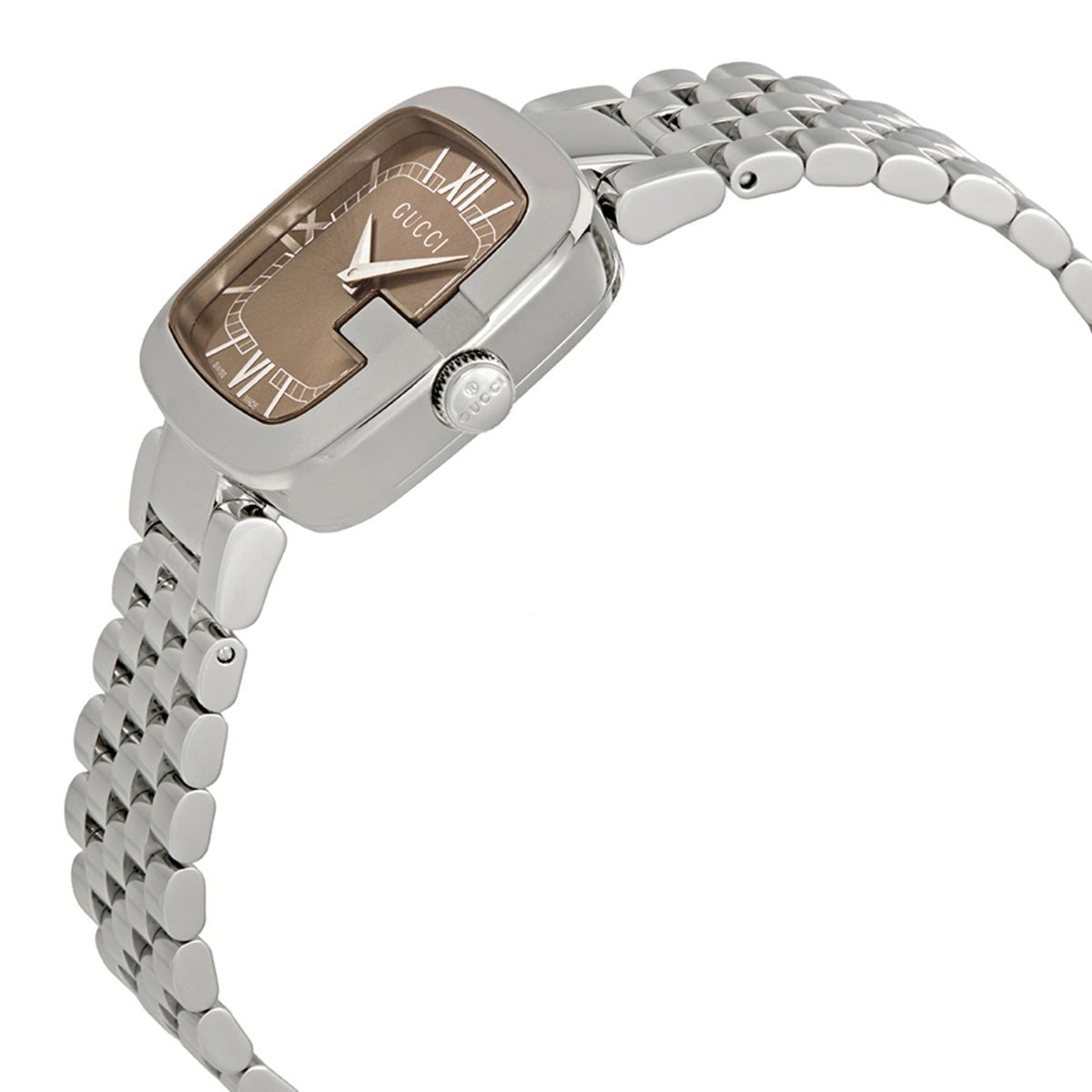 Gucci 32mm Brown Dial Silver-tone Stainless Steel Case Women's Watch - YA125413