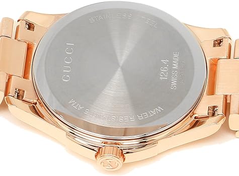 Gucci YA126482 Men's G-Timeless Rose Gold Diamond Pattern Quartz Watch