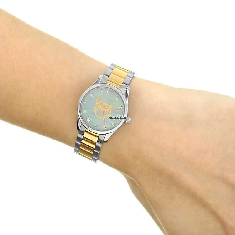 Gucci YA1265011 Women's G-Timeless Blue mother of pearl Dial Quartz Watch