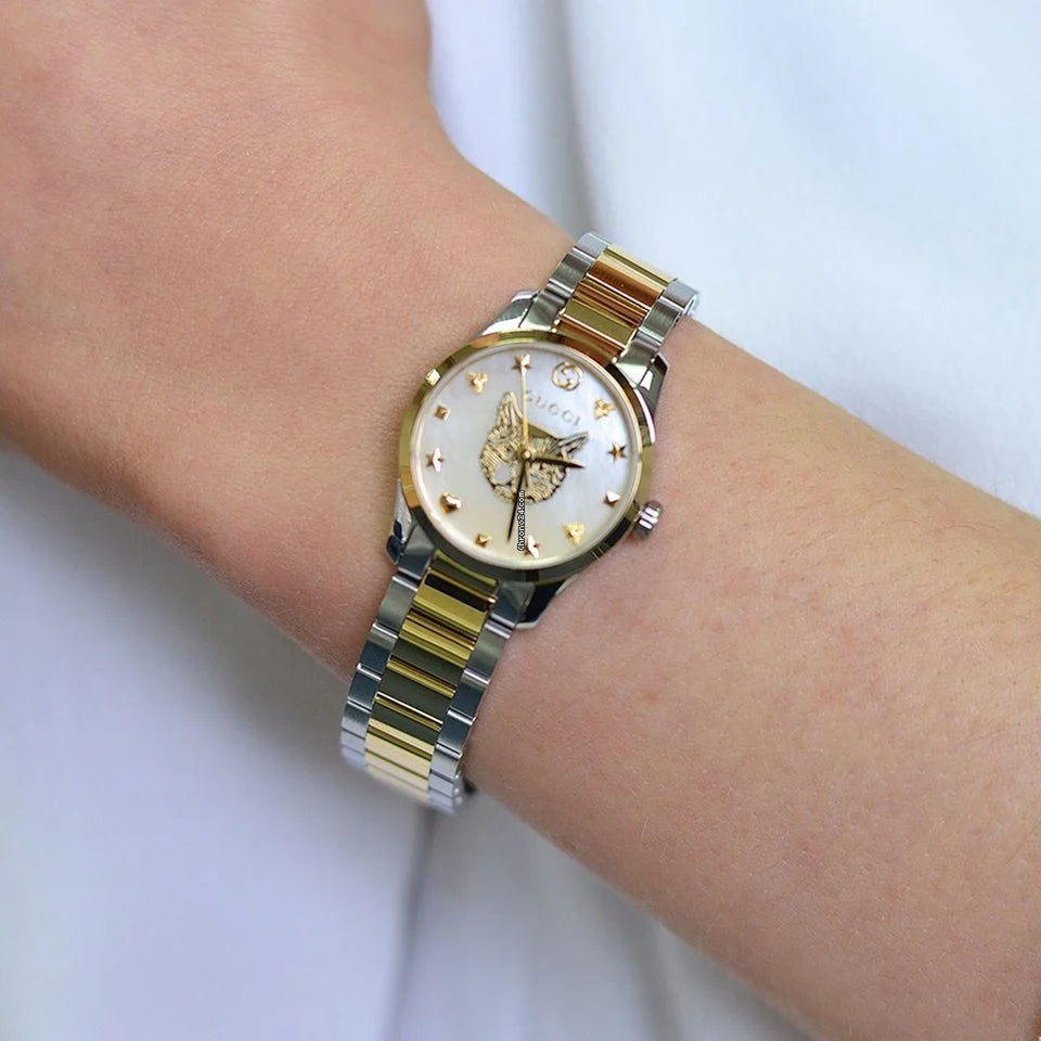 Gucci YA1265011 Women's G-Timeless Blue mother of pearl Dial Quartz Watch