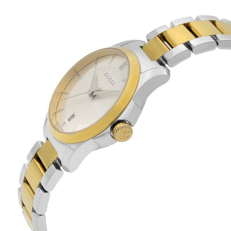 Gucci YA126563 G-Timeless Silver Dial Stainless Steel Ladies Watch