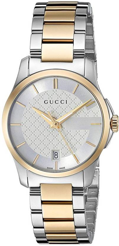 Gucci YA126563 G-Timeless Silver Dial Stainless Steel Ladies Watch
