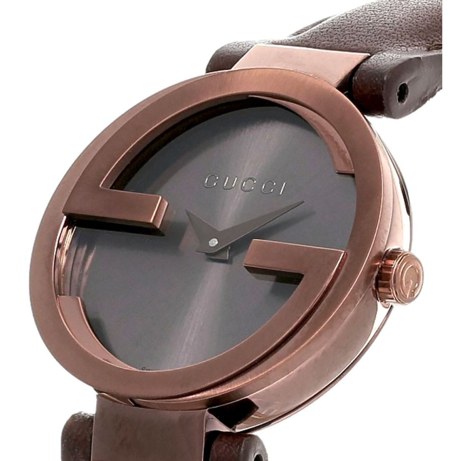 Gucci Interlocking G Small Brown Dial Ladies Watch YA133504