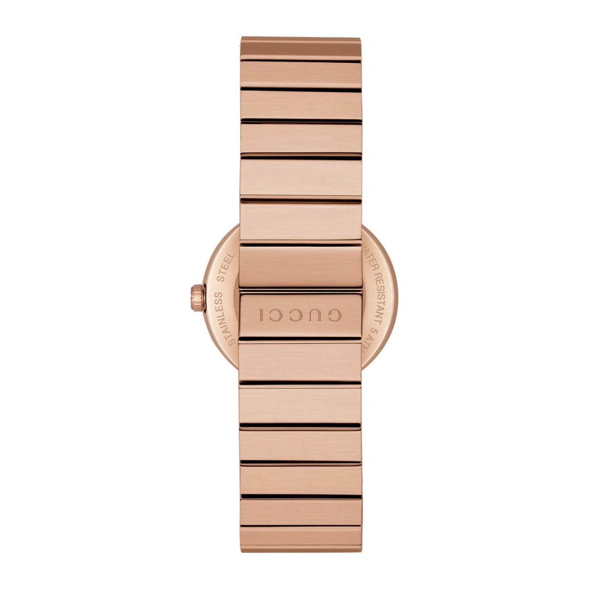 Gucci Interlocking G Mother of Pearl Dial Rose Gold Stainless Steel Women's Watch YA133515
