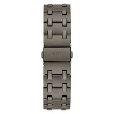 Guess Asset Quartz Red Dial Black Steel Strap Men Watch - GW0575G5