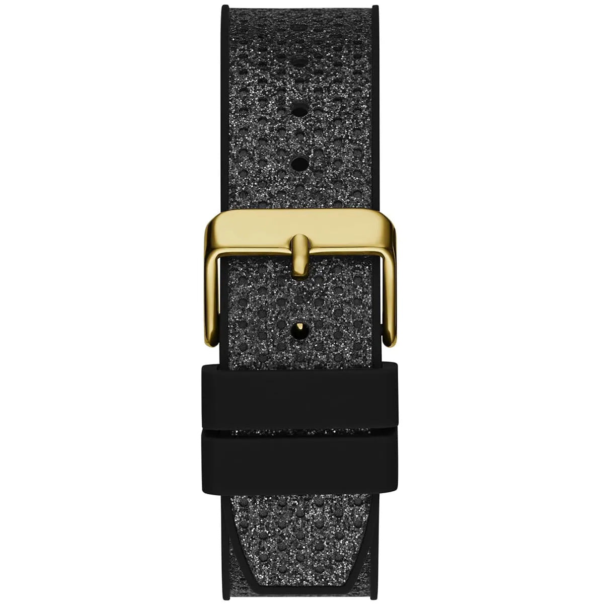 Guess Asteria Multifunction Gold Dial Black Rubber Strap Women Watch - GW0620L2