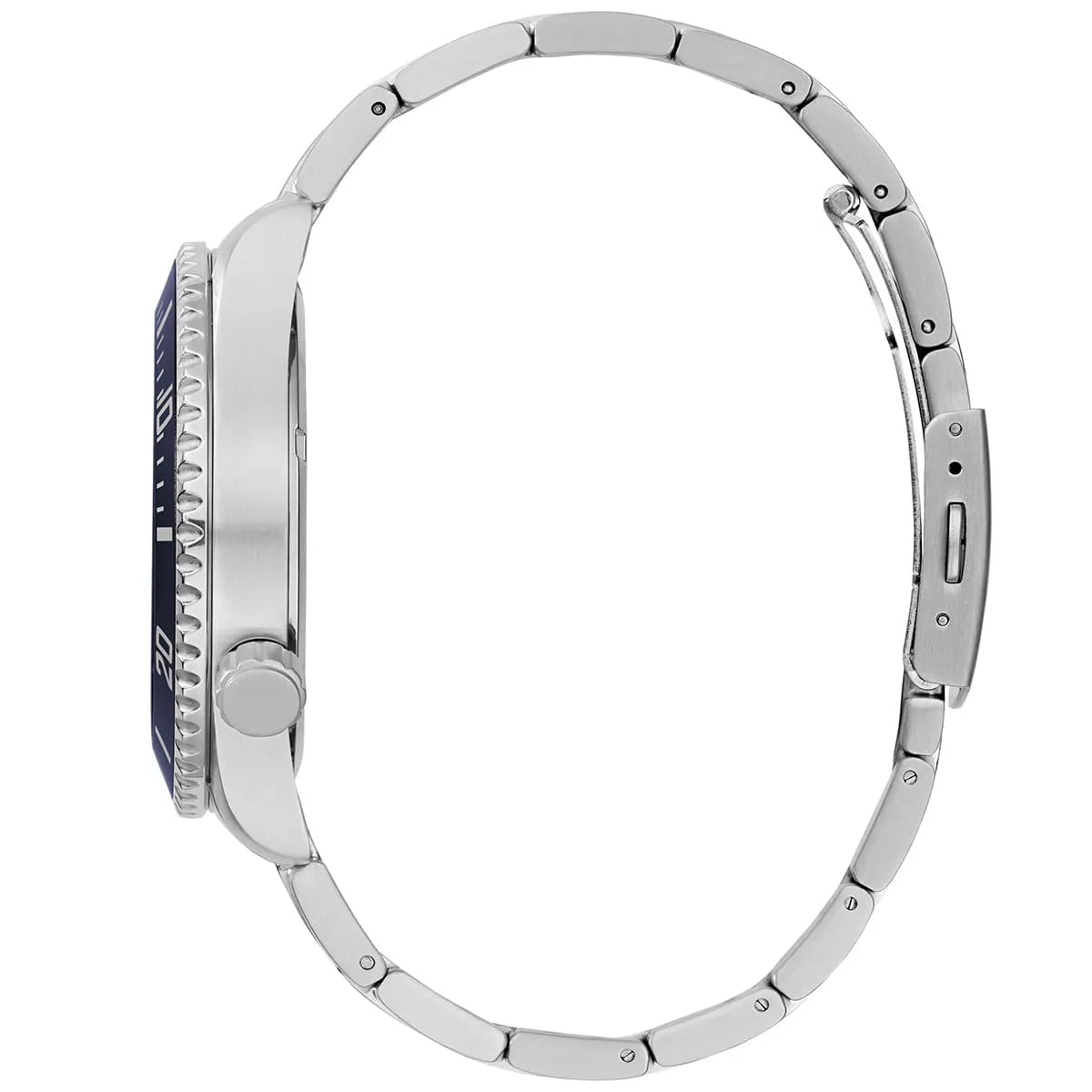 GUESS Axle stainless steel link bracelet with brushed and polished finish