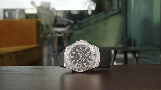 Guess Baguette Crystals Black Men Watch - GW0208G1