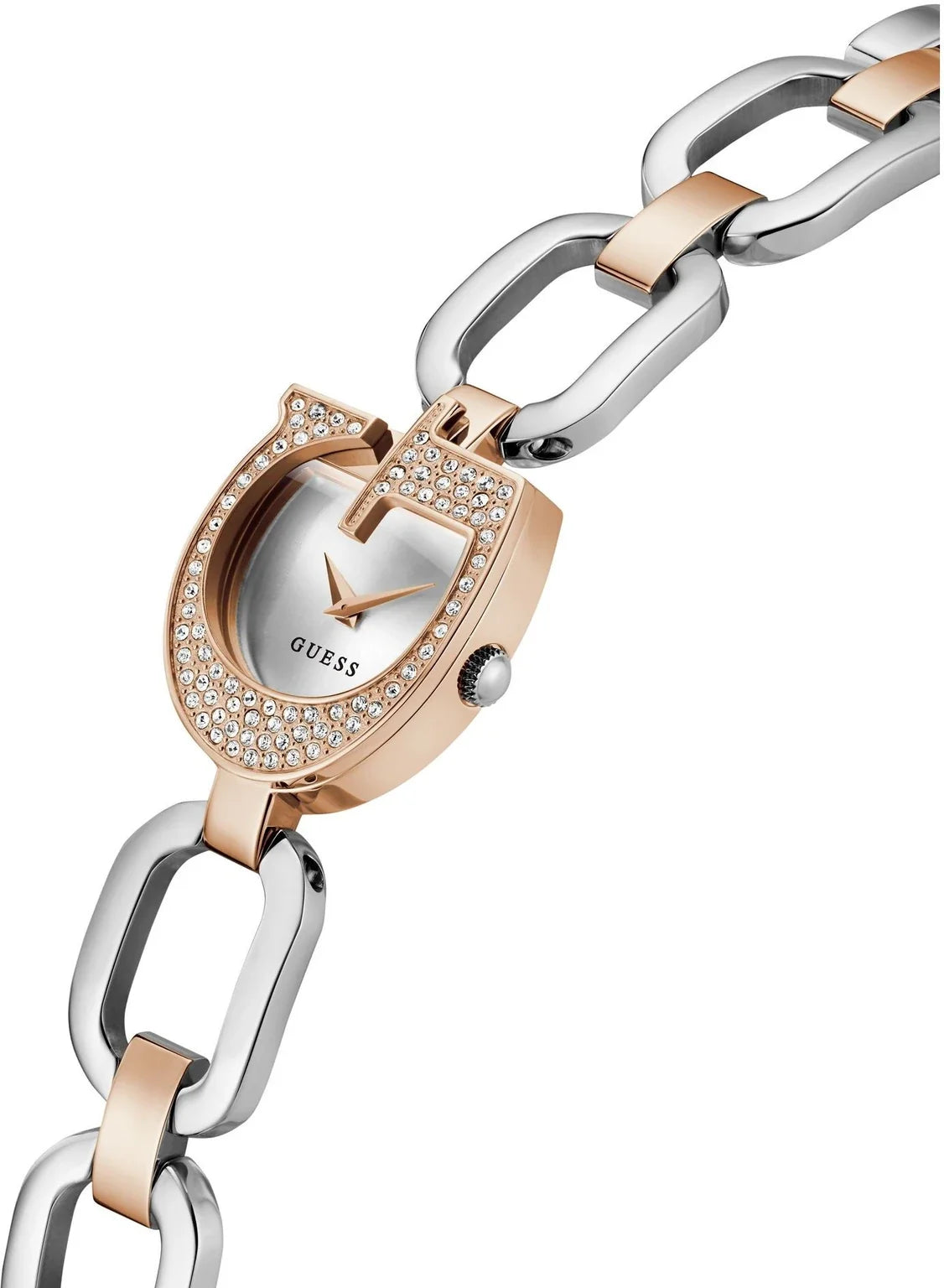 GUESS Bejeweled 22 mm Silver Dial Analog Women Watch - GW0683L5