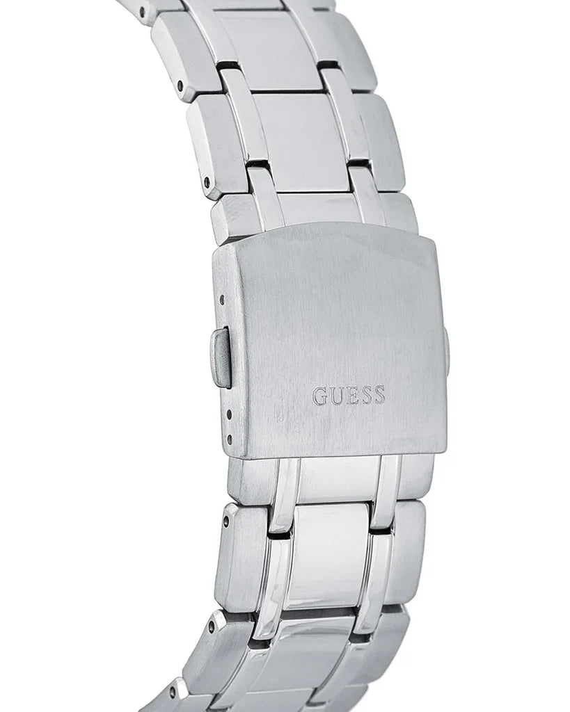 Guess Circuit Chronograph Black Dial Silver Steel Strap Men Watch - W0968G1