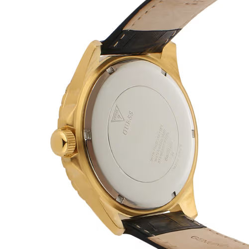 Guess Comet Green Dial Genuine Leather Analogue Mens Watch - GW0221G1