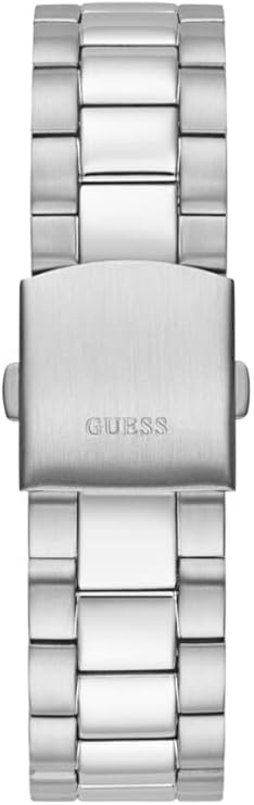 Stainless steel bracelet and clasp detail of Guess Connoisseur watch