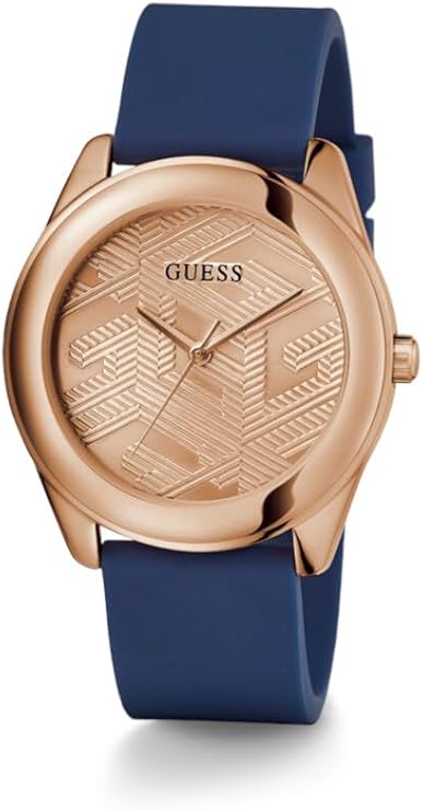 Guess Cubed Quartz Rose Gold Dial Ladies Watch - GW0665L2