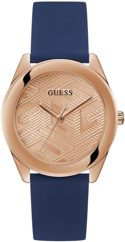 Guess Cubed Quartz Rose Gold Dial Ladies Watch - GW0665L2