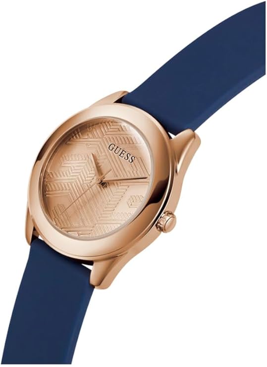 Guess Cubed Quartz Rose Gold Dial Ladies Watch - GW0665L2