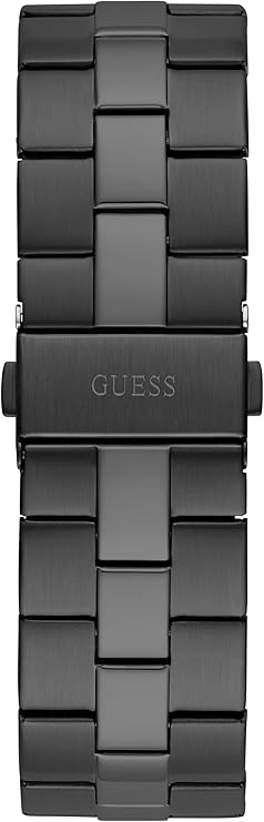 GUESS EMPEROR black stainless steel link bracelet with branded clasp