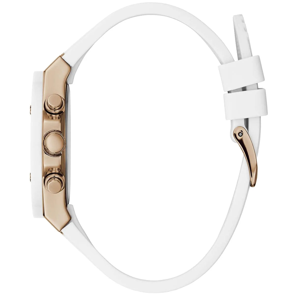 GUESS White Rose Gold Tone Multi-function Ladies Watch - GW0030L3