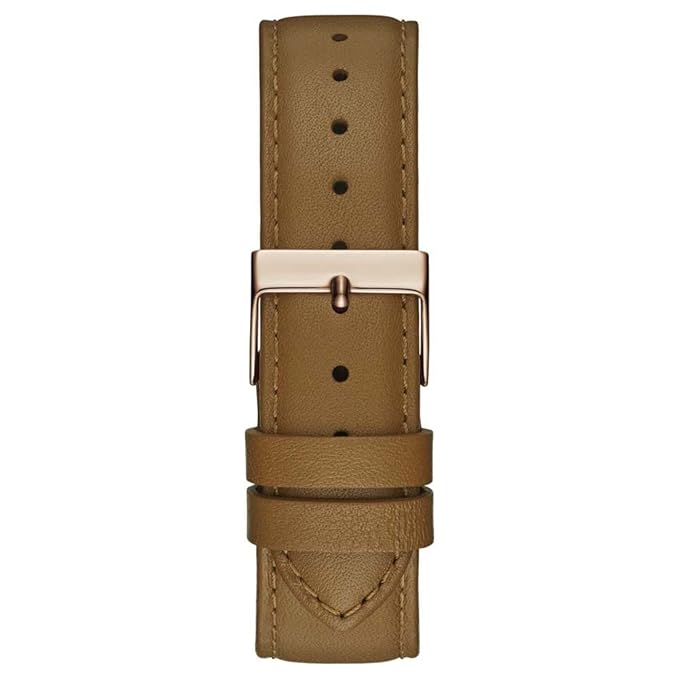 Guess Silver Dial and Brown Leather Strap Ladies Watch - GW0309L3