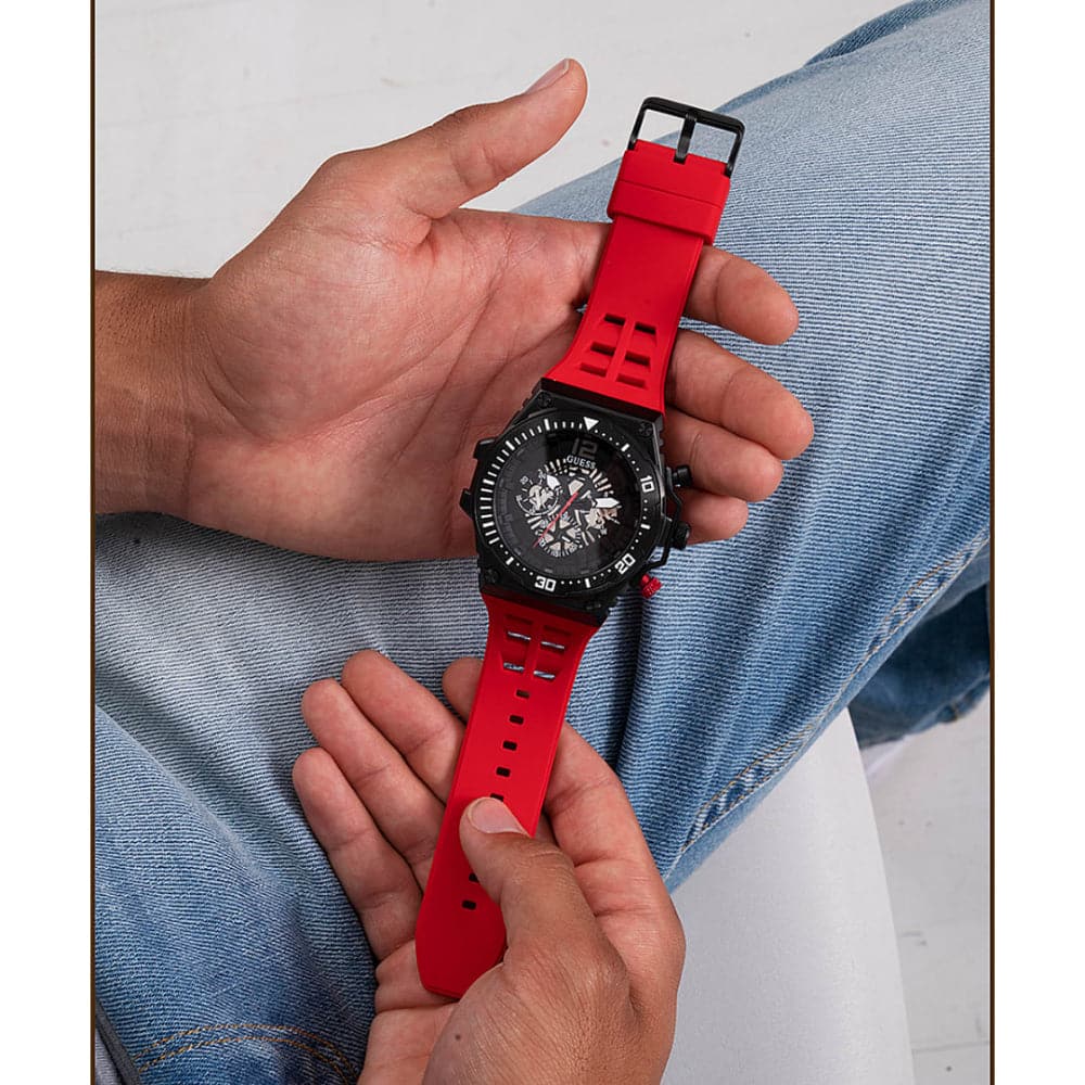 Guess Black Dial Analog Men Watch - GW0325G3