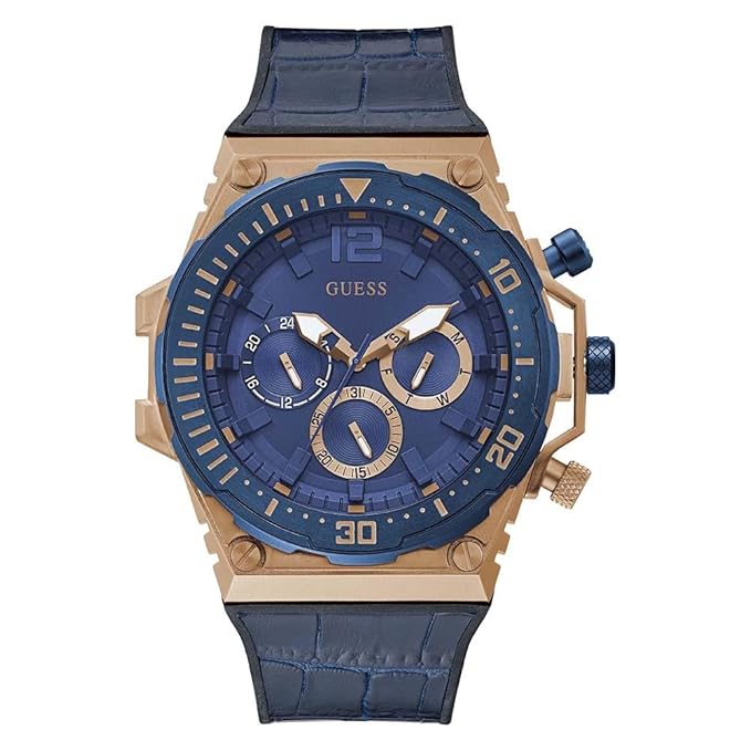 Guess Blue Leather Band Men's Watch - GW0326G1