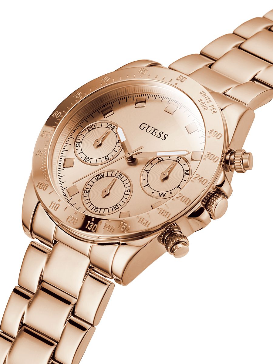Guess Silver Tone Case Quartz Men's Watch- GW0329G2