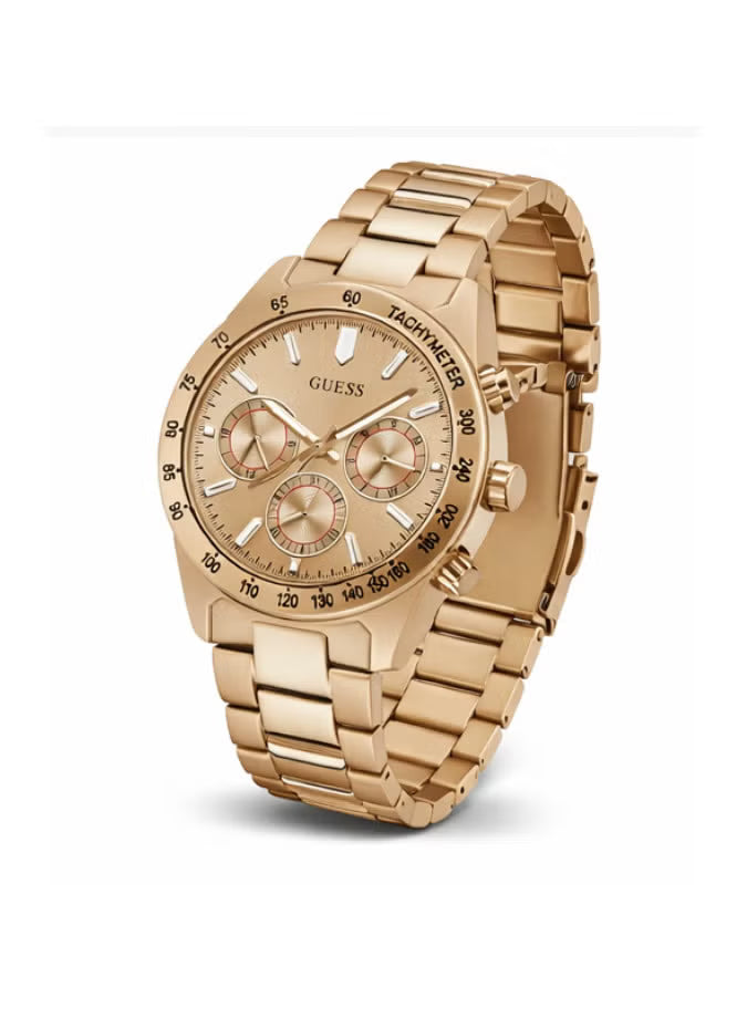 Guess Silver Tone Case Quartz Men's Watch- GW0329G2