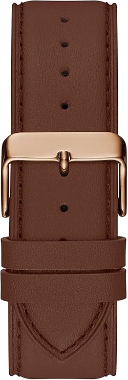 Guess Eco-Friendly Brown Leather Recycled Ultra Suede Strap Watch - GW0353G2