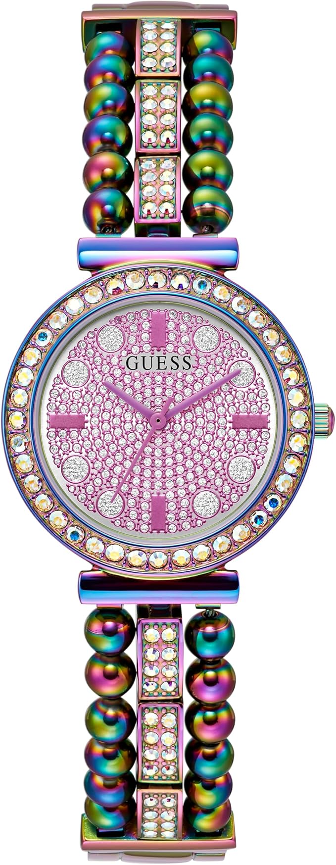 Guess Intricate Iridescent Crystals Purple Women Watch - GW0401L4