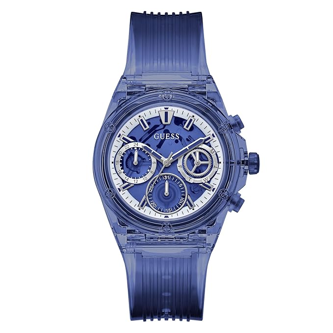 Guess Sport Blue Round Dial Multi-function Women Watch - GW0438L3