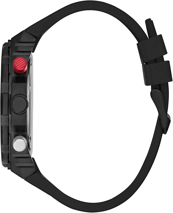 Guess Multifunction Black Dial Silicone Belt Men's Watch - GW0443G2