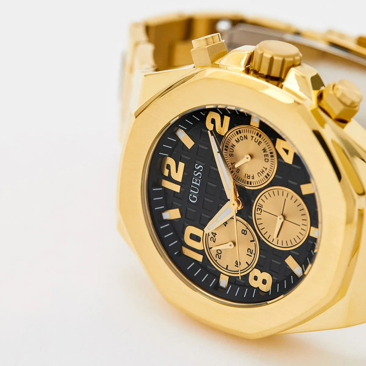 GUESS Gold Tone Multi-Function Mens Watch - GW0489G2